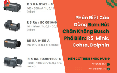 Phân Biệt Các Dòng Bơm Hút Chân Không Busch Phổ Biến: R5, Mink, Cobra, Dolphin Phân Biệt Các Dòng Bơm Hút Chân Không Busch Phổ Biến: R5, Mink, Cobra, Dolphin