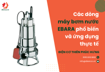 Các dòng máy bơm nước EBARA phổ biến và ứng dụng thực tế Các dòng máy bơm nước EBARA phổ biến và ứng dụng thực tế
