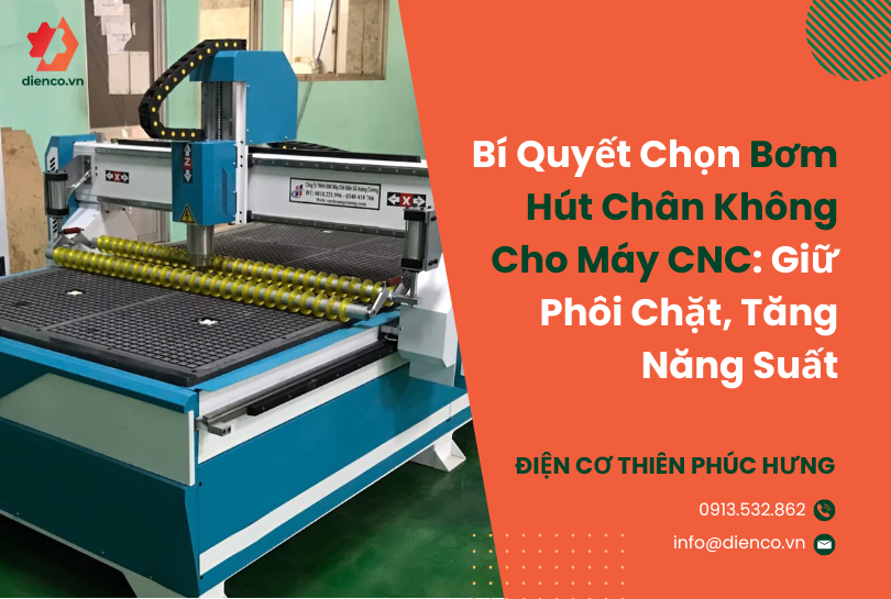 Bí Quyết Chọn Bơm Hút Chân Không Cho Máy Cnc: Giữ Phôi Chặt, Tăng Năng Suất