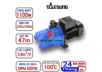 Máy bơm nước chân không đầu JET thông minh TAESUNG. Model: TSJ- 1100