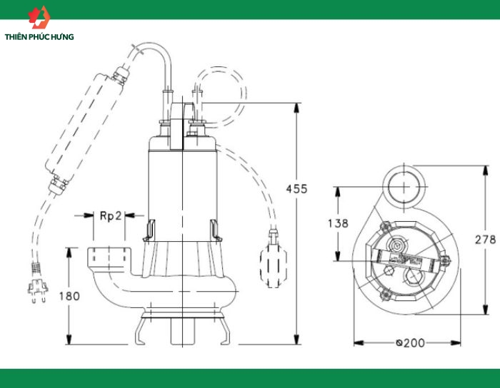 Cấu tạo Bơm Lowara DL 105 