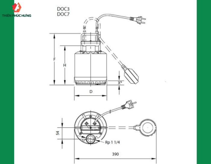 Cấu tạo Bơm Lowara DOC 7