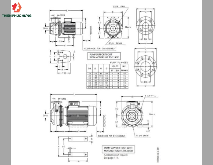 Cấu tạo Lowara ESHE 32-160/15