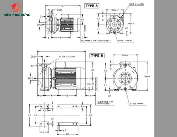 ​ ​ Cấu tạo bơm Lowara e-NSC 32-125/11/S25RCS4  ​