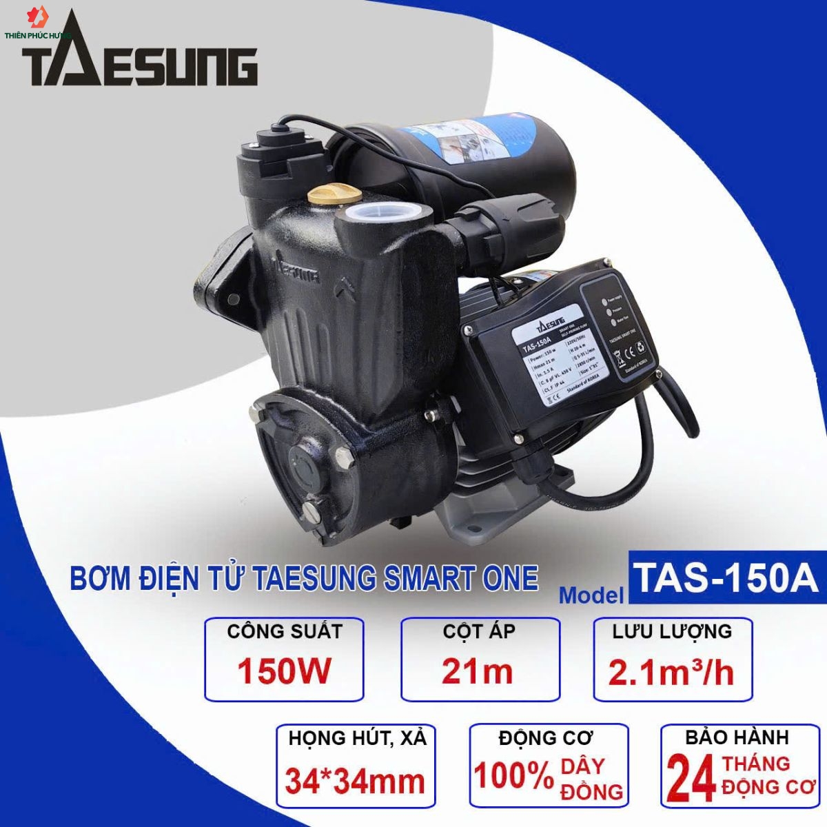 MÁY BƠM ĐIỆN TỬ HIỆU TAESUNG. Model: TAS-150